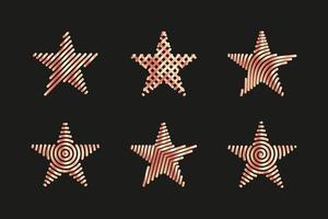 realistische bronzen sterren vector set.