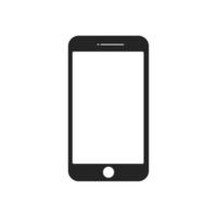 smartphonepictogram geïsoleerd op een witte achtergrond. mock-up telefoon met leeg scherm. vector illustratie