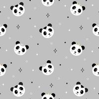 naadloos patroon. schattige panda dieren achtergronden voor achtergrond of cadeaupapier, kinderkleding, textiel. vector