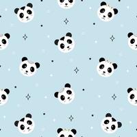 naadloos patroon. schattige panda dieren achtergronden voor achtergrond of cadeaupapier, kinderkleding, textiel. vector