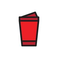 plastic beker koffie icoon voor website, presentatie symbool vector