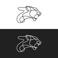 leeuwin lineart logo sjabloon vectorillustratie vector