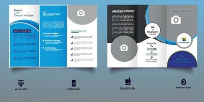 driebladige brochure ontwerpsjabloon vector