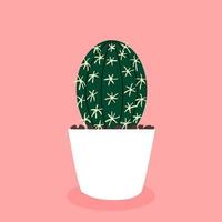 echinopsis calochlora. cactussen in een pot. planten en bloemen. illustratie voor decoratie. handgetekende vector. tuinieren. interieurdecoratie. vector