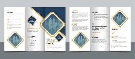 driebladige brochureontwerpsjabloon voor uw bedrijf, bedrijf, bedrijf, reclame, marketing, bureau en internetbedrijf vector