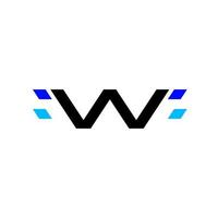 letter w pixel modern abstract tech logo-ontwerp vector