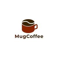 slim mok koffie logo ontwerp vector