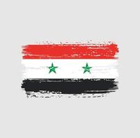 syrië vlag penseelstreken. nationale vlag vector