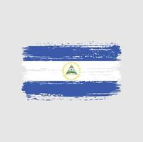 nicaragua vlag penseelstreken. nationale vlag vector