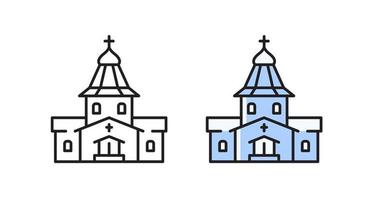 kerk icoon. symbool vectorillustratie. vector