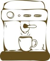 koffiezetapparaat en koffiezetapparaat voor het maken van koffiedrank. vector