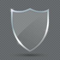 glazen schild, bescherm icoon. sjabloon voor uw ontwerp vector