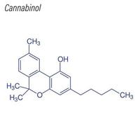 vector skelet formule van cannabinol.
