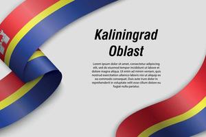 zwaaiend lint of spandoek met vlagregio van rusland vector