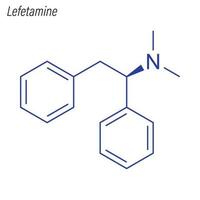 vector skeletformule van lefetamine.