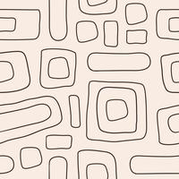 stijlvolle abstracte naadloze patroon met geometrische lineaire vierkanten op pastel achtergrond. vector doodle ontwerp