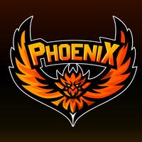 Phoenix, mascotte logo, sticker vector
