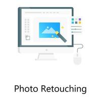platte gradiënt concept icoon van foto retoucheren vector