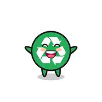 happy baby recycling stripfiguur vector