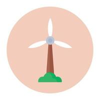 een huiselijk windmolenpictogram in platte vectorstijl vector