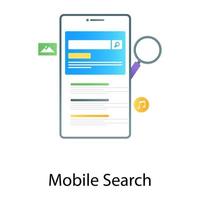 gradiëntvector van mobiel zoeken, seo-concept vector