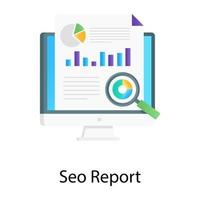 seo-rapportanalysevector in verloopontwerp vector