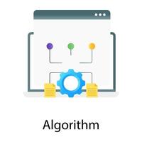 gradiëntvector van projectalgoritme, websitestroomdiagram vector