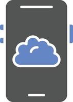 mobiele cloud-pictogramstijl vector