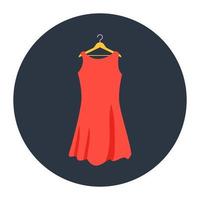 trendy ontwerp van dameskleding, feestjurk icoon vector