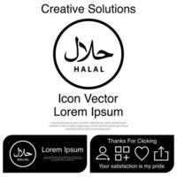 halal pictogram vector eps 10