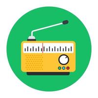 elektronisch radioapparaat, een icoon van de radioset vector