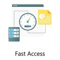 icoon van snelle toegang in plat gradiënt conceptueel ontwerp vector
