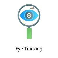 platte gradiëntvector van eye-tracking, kijkanalyse vector