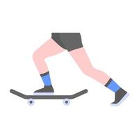 trendy aangepaste platte vector van skateboard