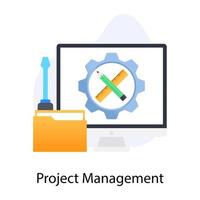 een projectmanagement plat concept icoon vector