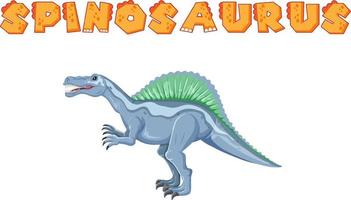een dinosaurus spinosaurus op witte achtergrond vector
