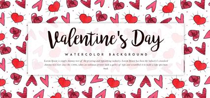 Hartpatroon Valentine Banner vector
