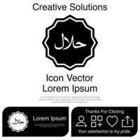 halal pictogram vector eps 10