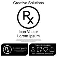 rx teken pictogram vector eps 10