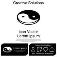 yin en yang pictogram vector eps 10