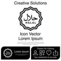 halal pictogram vector eps 10