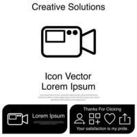 video camera pictogram vector eps 10