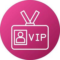 VIP-pas pictogramstijl vector