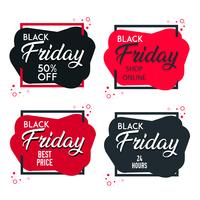 Black Friday verkoop tags collectie design elementen vector