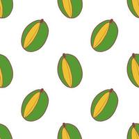 mango fruit naadloos patroon, geweldig ontwerp voor alle doeleinden. hand getekende stof structuurpatroon. gezonde voeding achtergrond. vector vlakke stijl zomer afbeelding. op witte achtergrond.