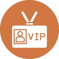 VIP-pas pictogramstijl vector