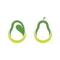 avocado fruit logo sjabloon, symbolen voor gezonde voeding vector