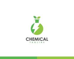 creatieve chemische energie logo sjabloon, eco chemische logo vector