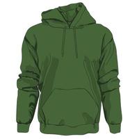 mooie groene hoodie vectorillustratie. vector