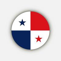 land panamá. Panama vlag. vectorillustratie. vector